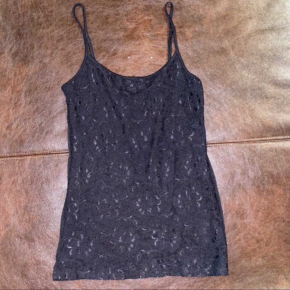Black lace LOFT tank
